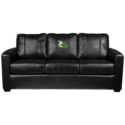 Silver Sofa with Avocado Logo Panel