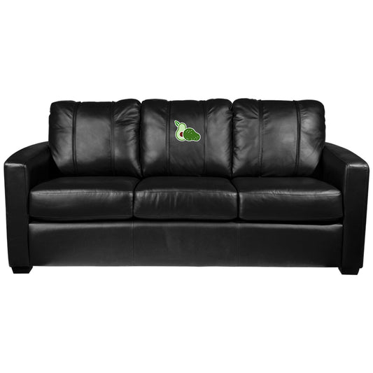 Silver Sofa with Avocado Logo Panel