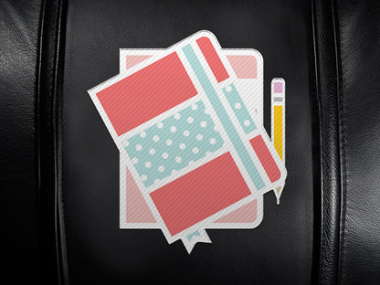 Silver Loveseat with Book Logo Panel