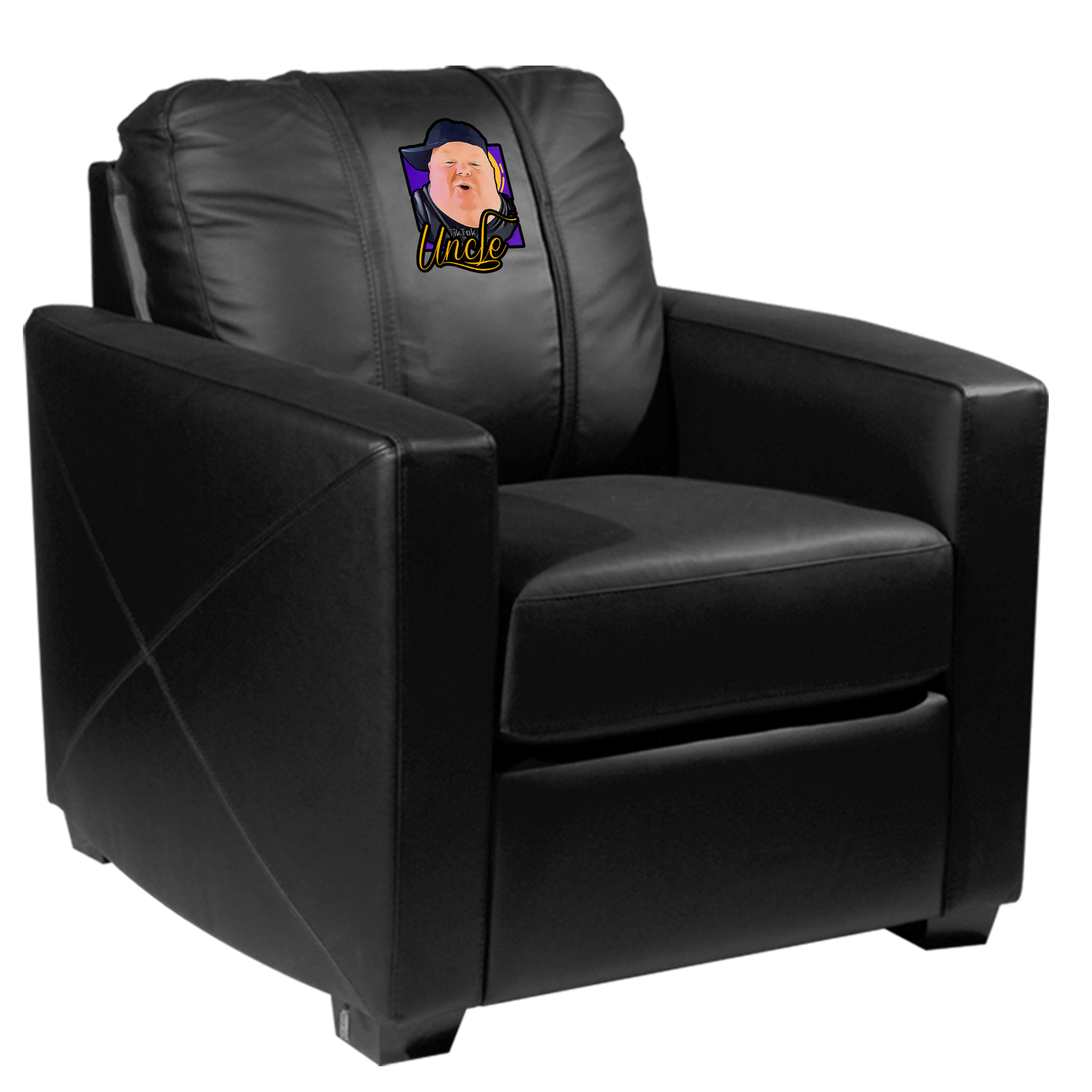 Stationary Club Chair with Tik Tok Uncle  Logo