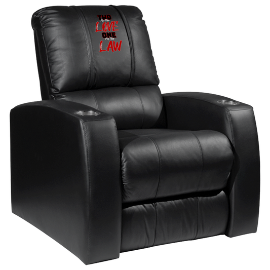 Relax Home Theater Recliner with Two For Tha Love One For Tha Law  Logo