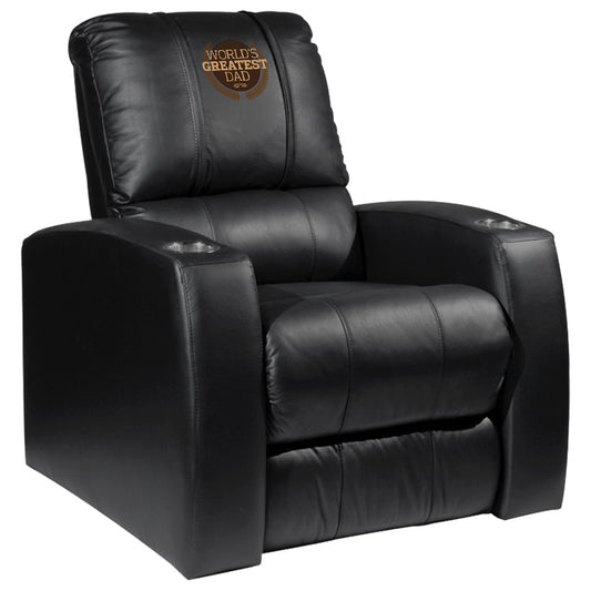 Relax Home Theater Recliner with World's Greatest Dad Logo Panel