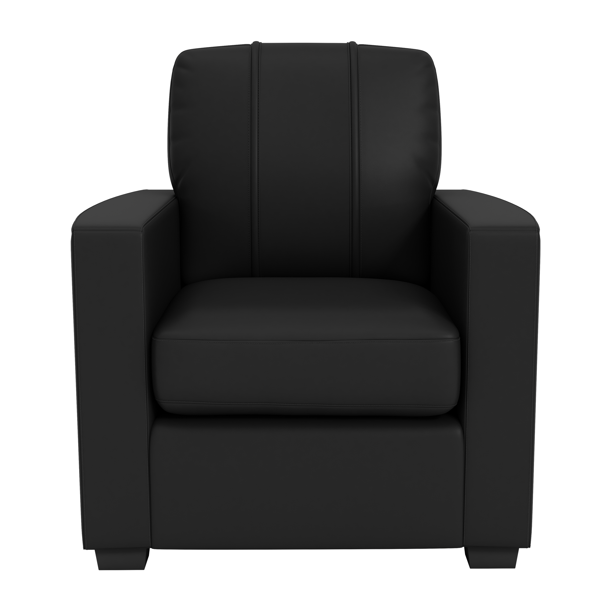 Silver Club Chair with  Carolina Panthers Helmet Logo