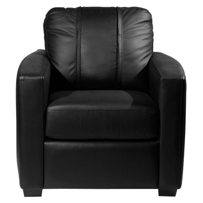 Silver Club Chair with Moose Mountain Scene Logo Panel