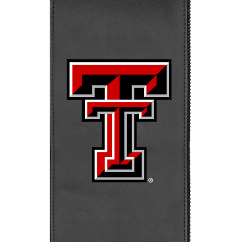 Silver Sofa with Texas Tech Red Raiders Logo