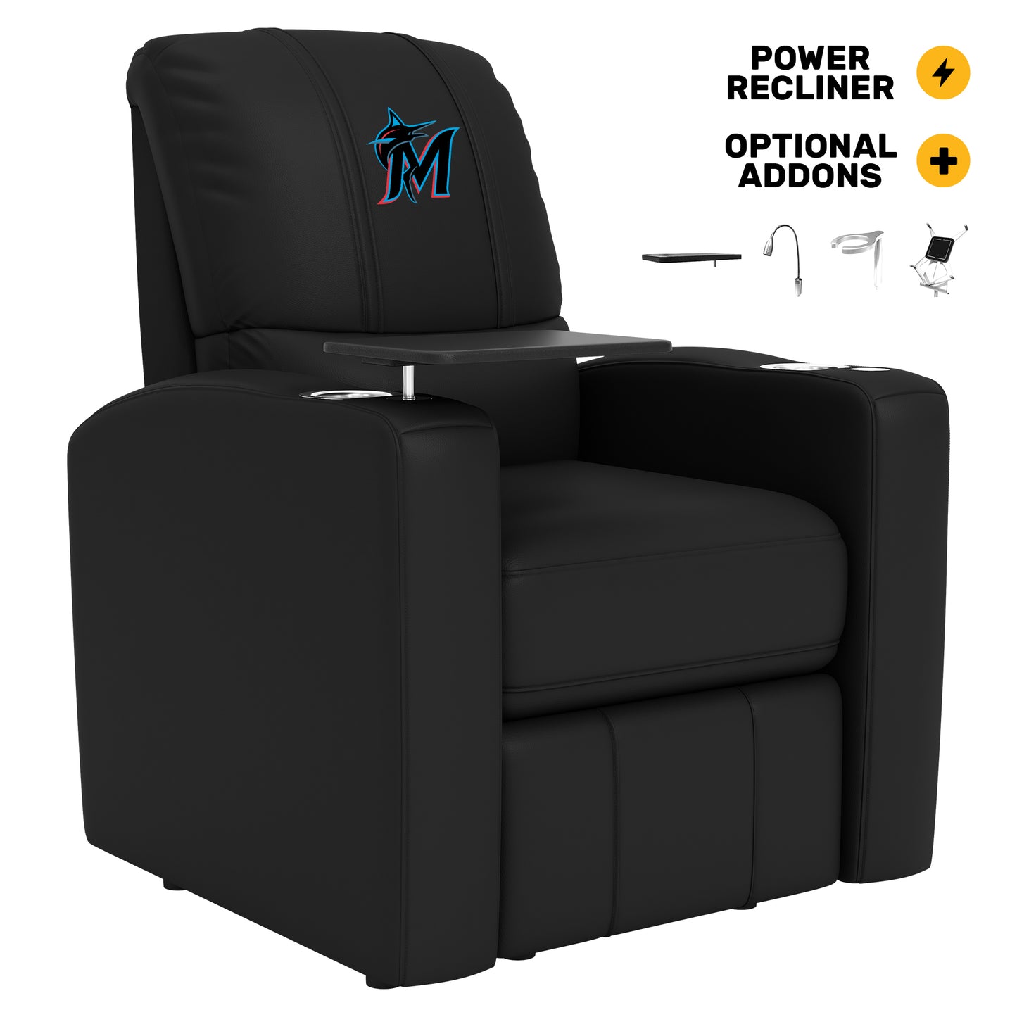 Stealth Power Plus Recliner with Miami Marlins Secondary