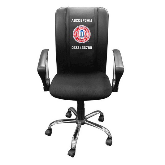 Personalized Curve Task Chair With Choice of Licensed Logo
