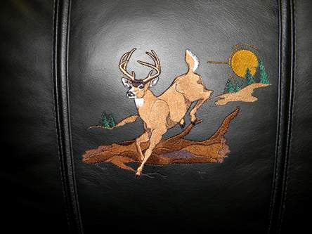 Silver Club Chair with Deer Leaping Logo