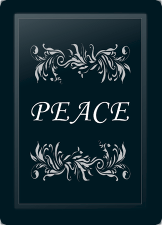 Peace Floral Horizontal Silver