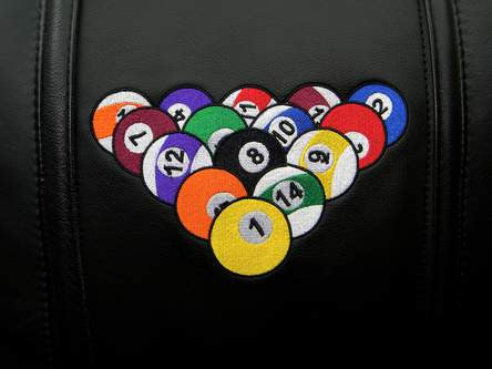 Silver Loveseat with Billiards Logo Panel