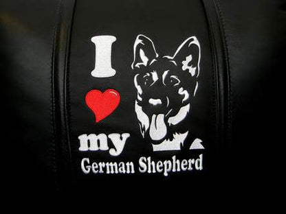 Silver Club Chair with German Shepherd Logo Panel