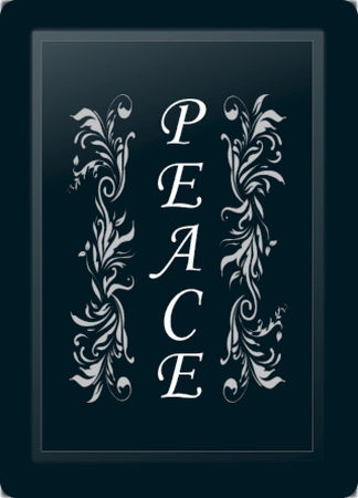 Peace Floral Vertical Silver