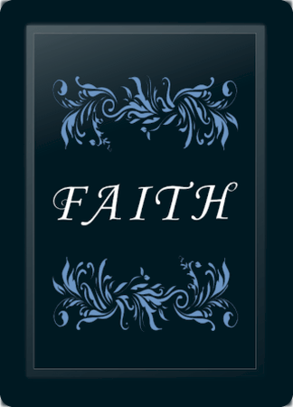 Faith Floral Horizontal Blue