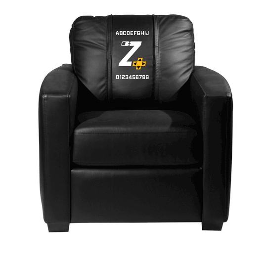 Personalized Retro Gaming Logo Silver Club Chair