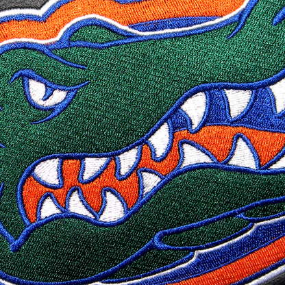 Silver Loveseat with Florida Gators Primary Logo Panel